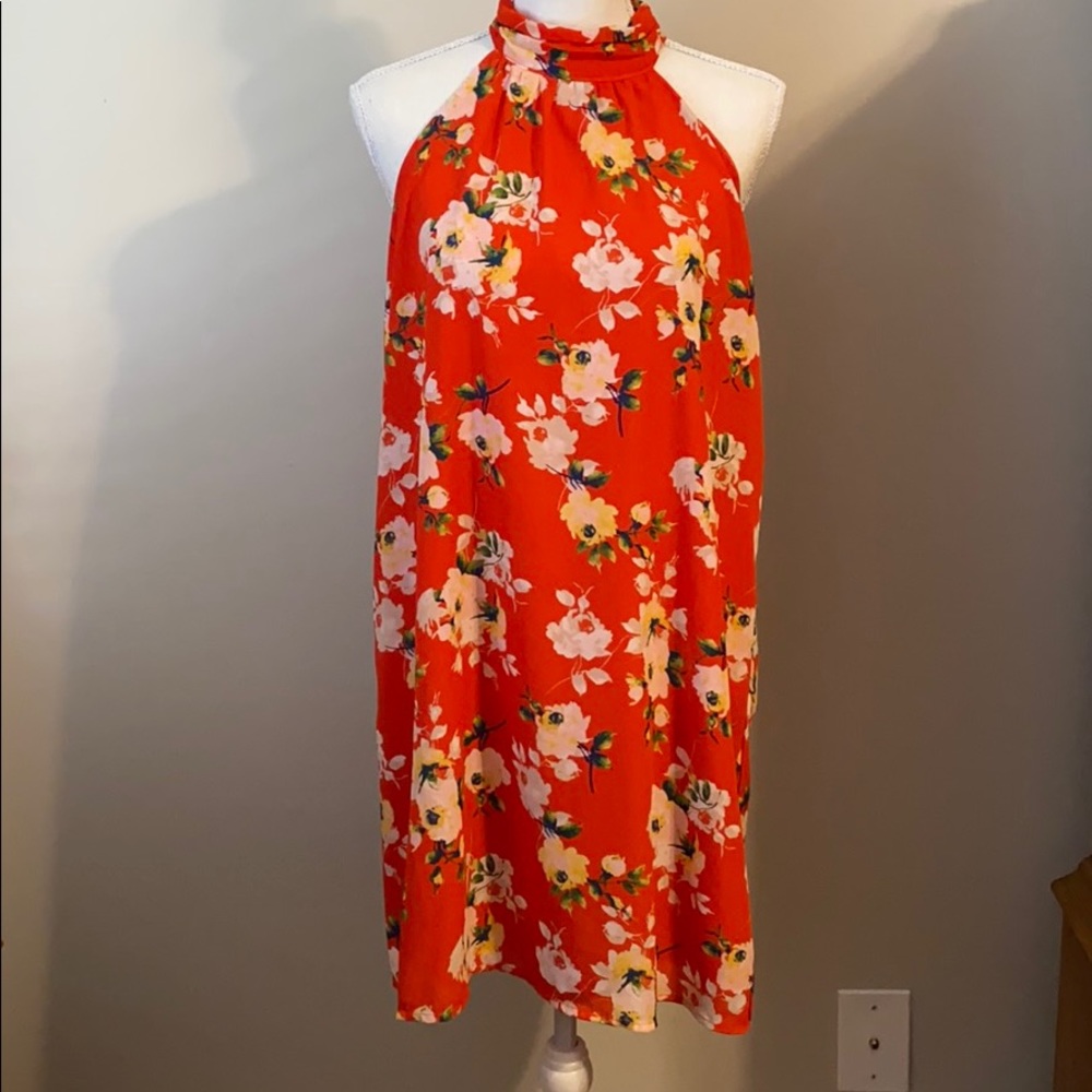 Floral halter dress